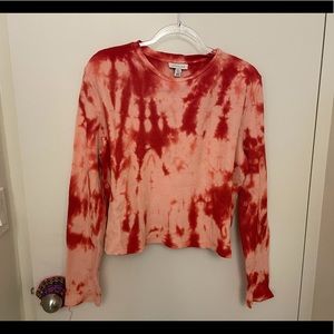 Top shop cropped waffle long sleeve